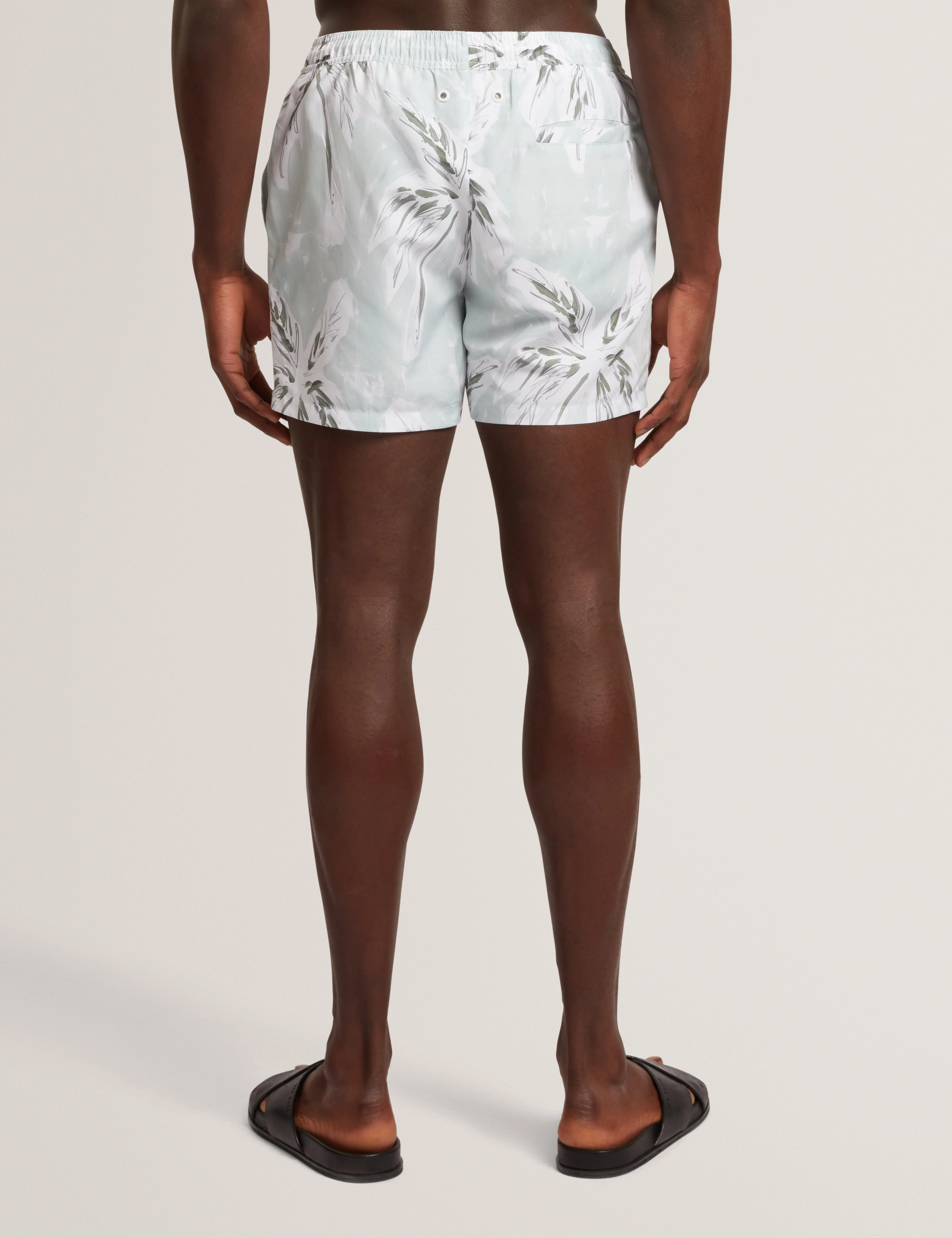 Verdes Palm Print Swim Short Lt-Green - Image 6