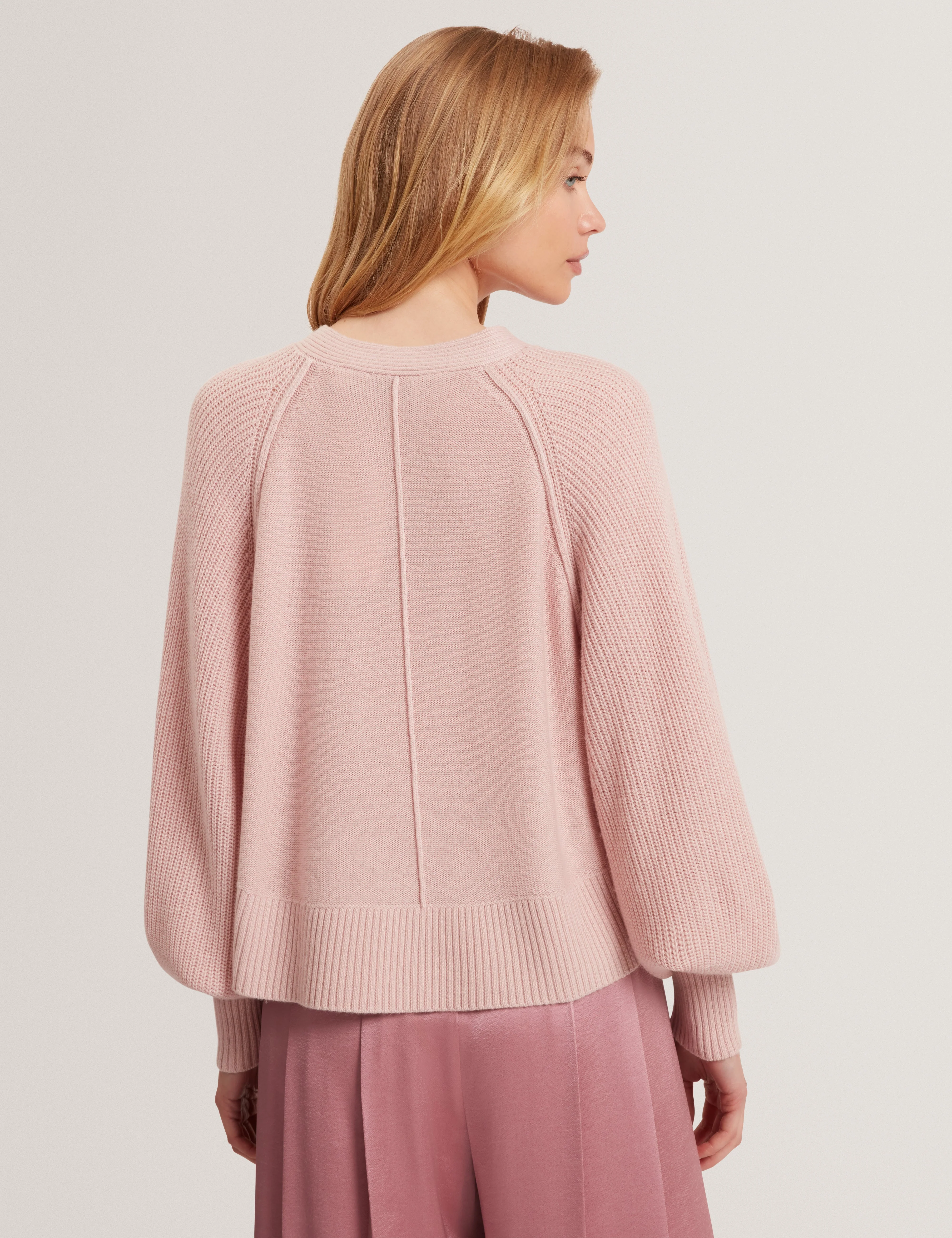 Vicckii Crew Neck Knitted Jumper Pl-Pink - Image 5