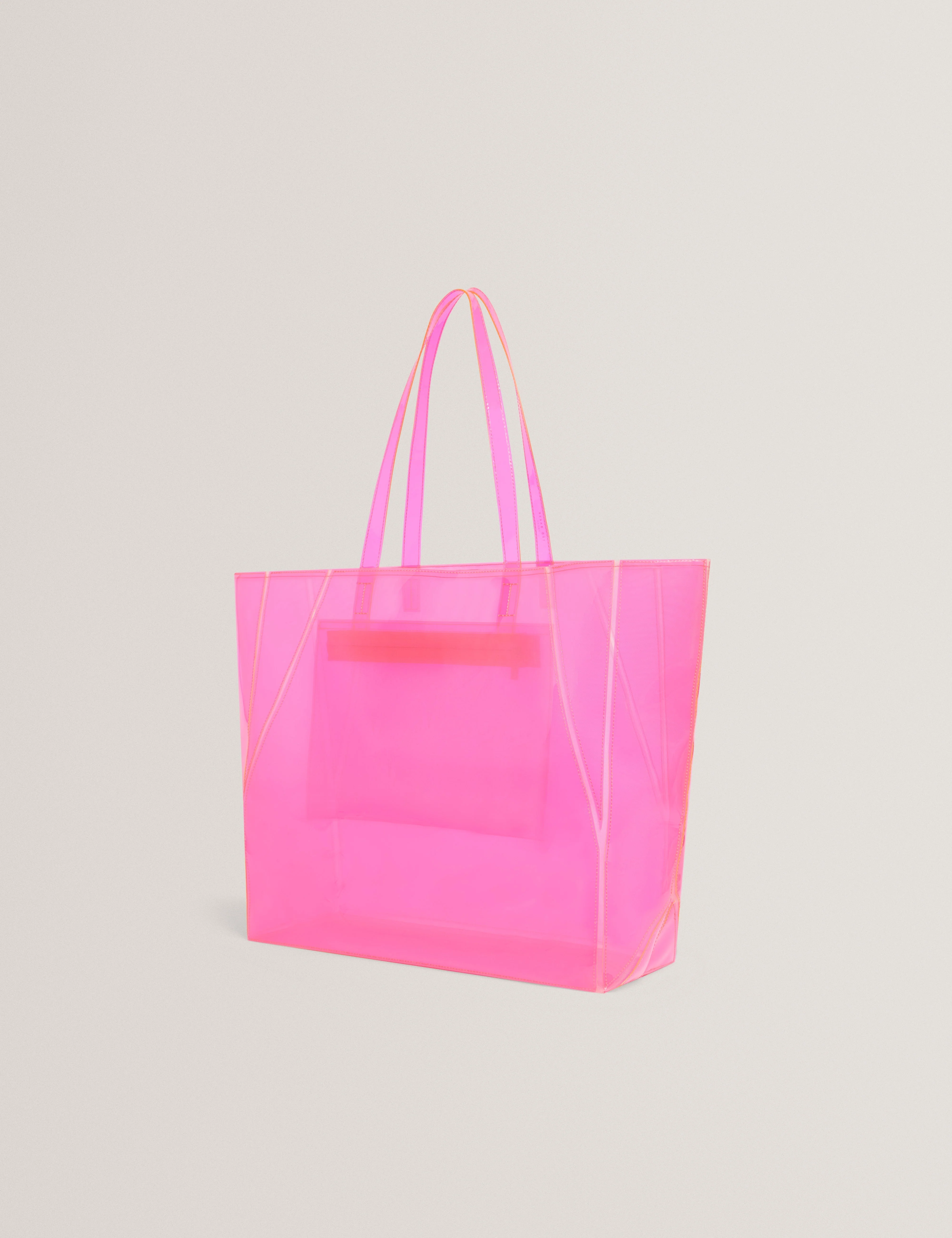 Vinessa Vinyl Collapsible Large Shopper Pink - Image 3