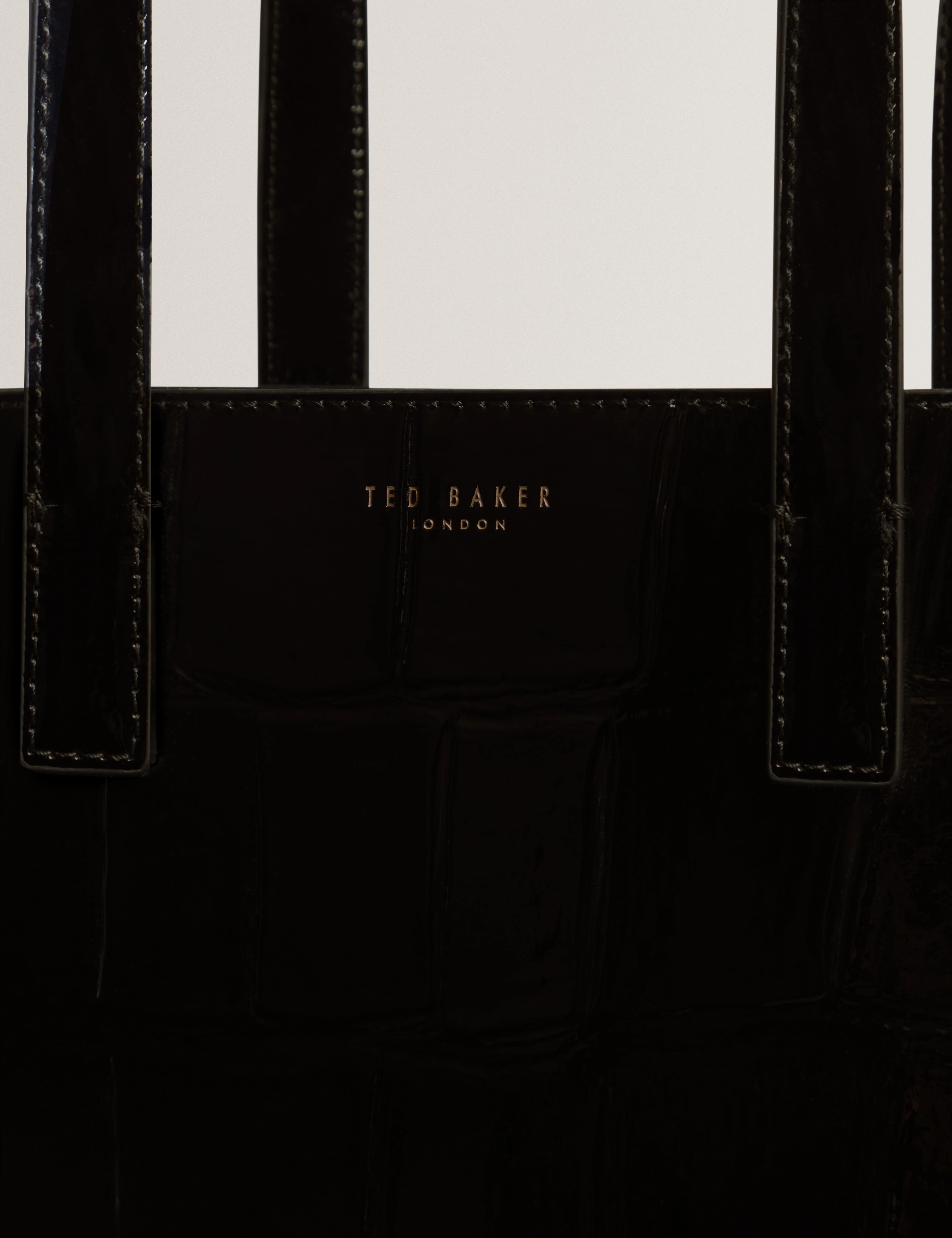 Vivanaa Croc Effect Small Icon Bag Black - Image 3