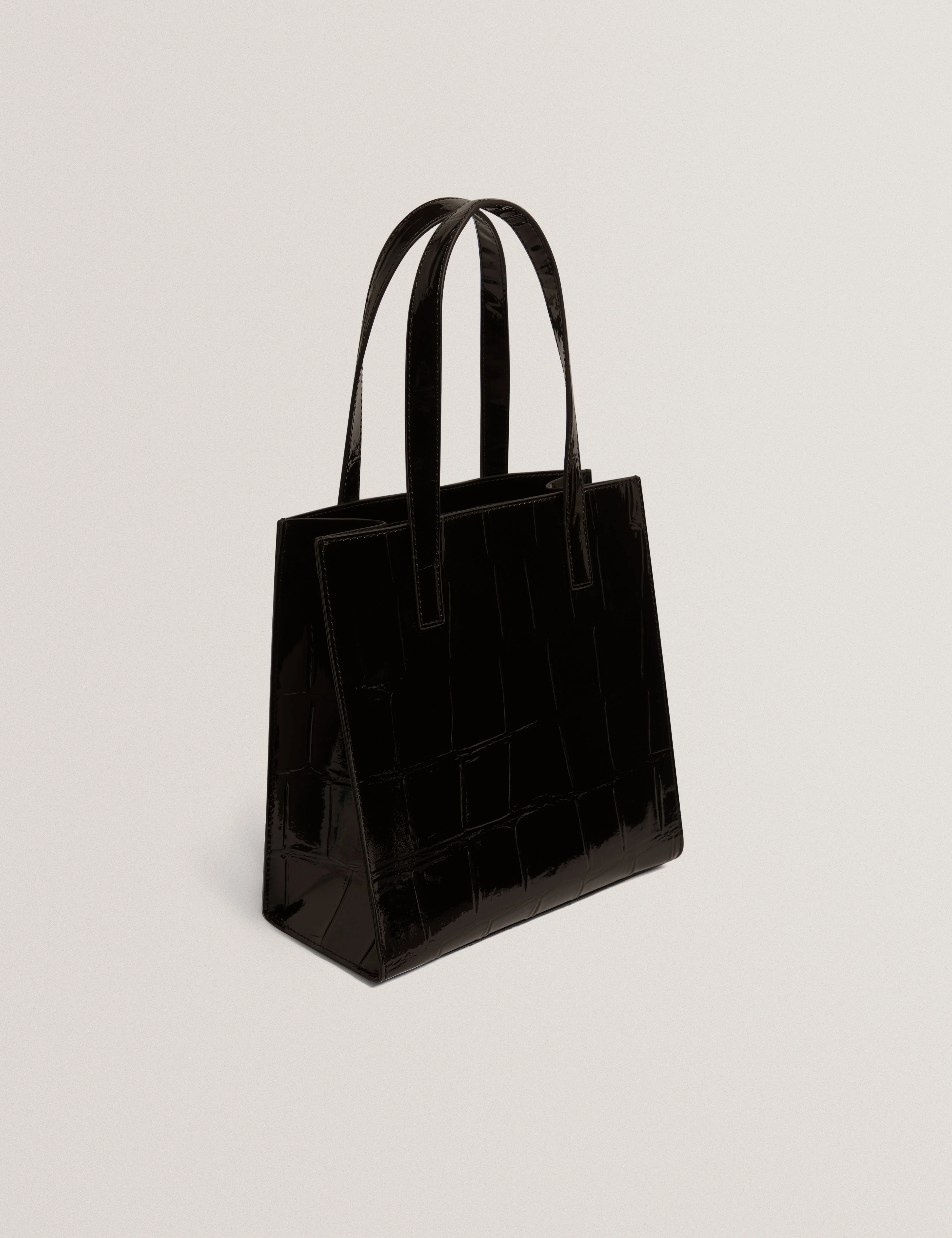 Vivanaa Croc Effect Small Icon Bag Black - Image 4