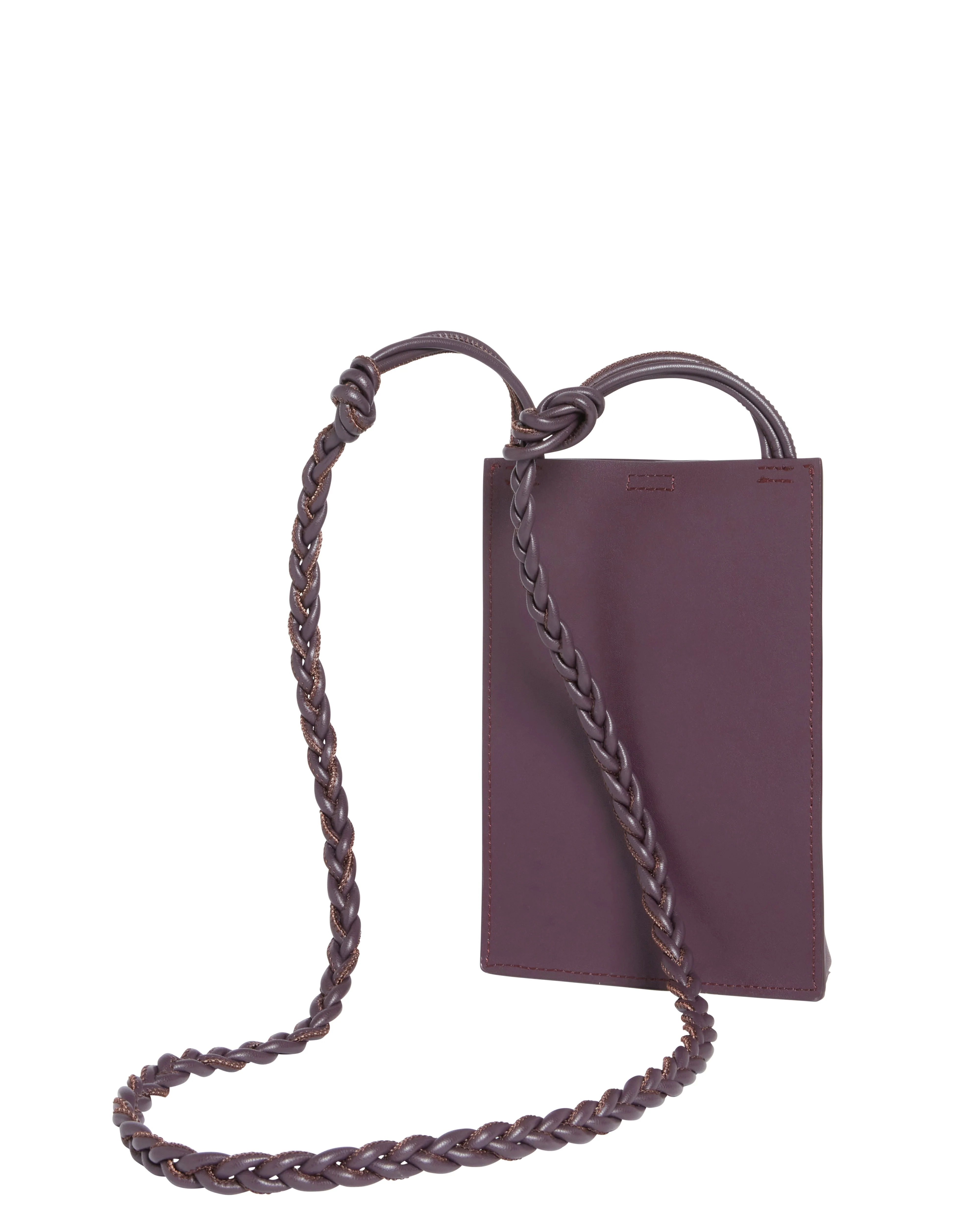 Wrylie Woven Strap Mini Crossbody Pouch Wine - Image 2