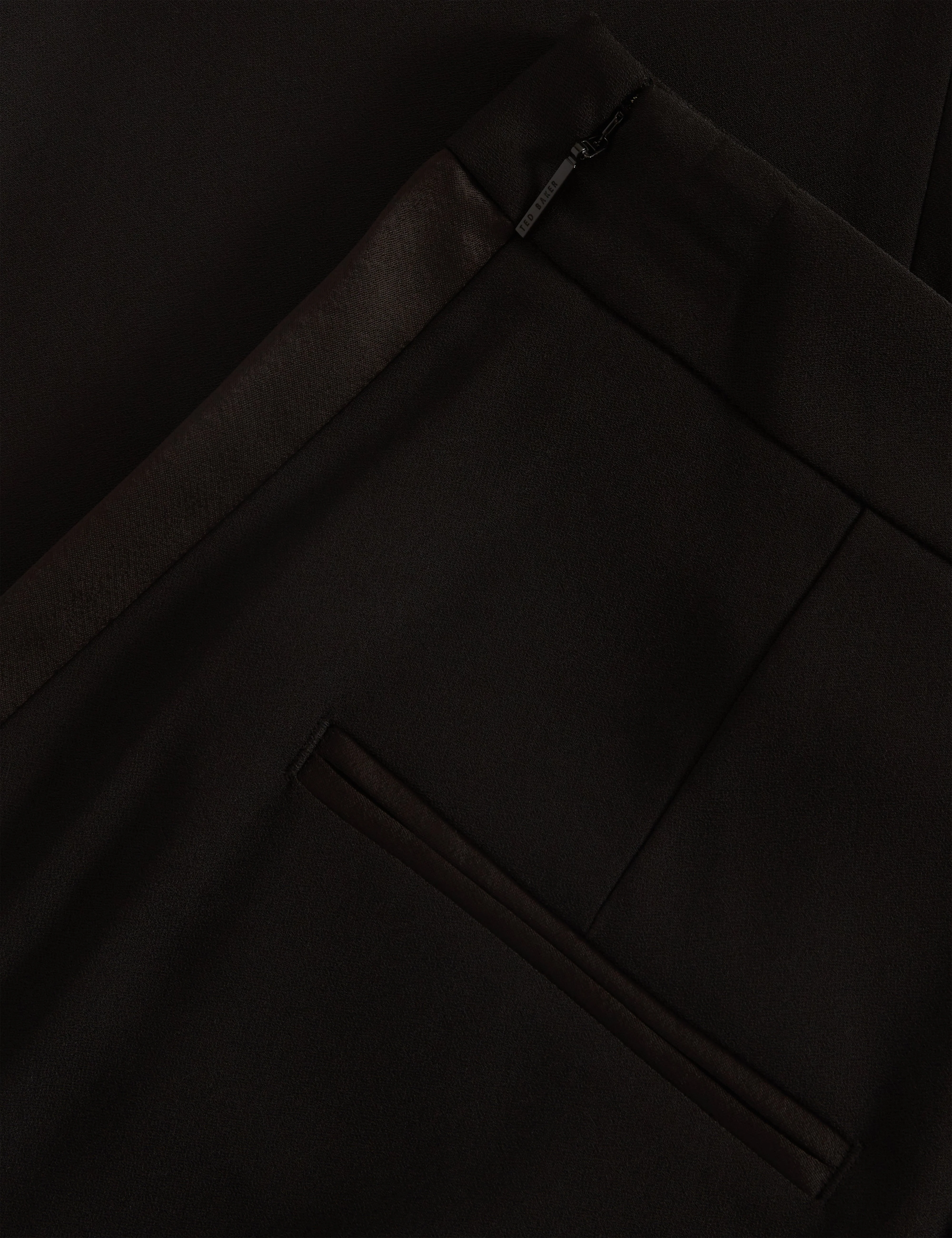 Xenit Tailored Trouser With Satin Detailing Black - Image 3