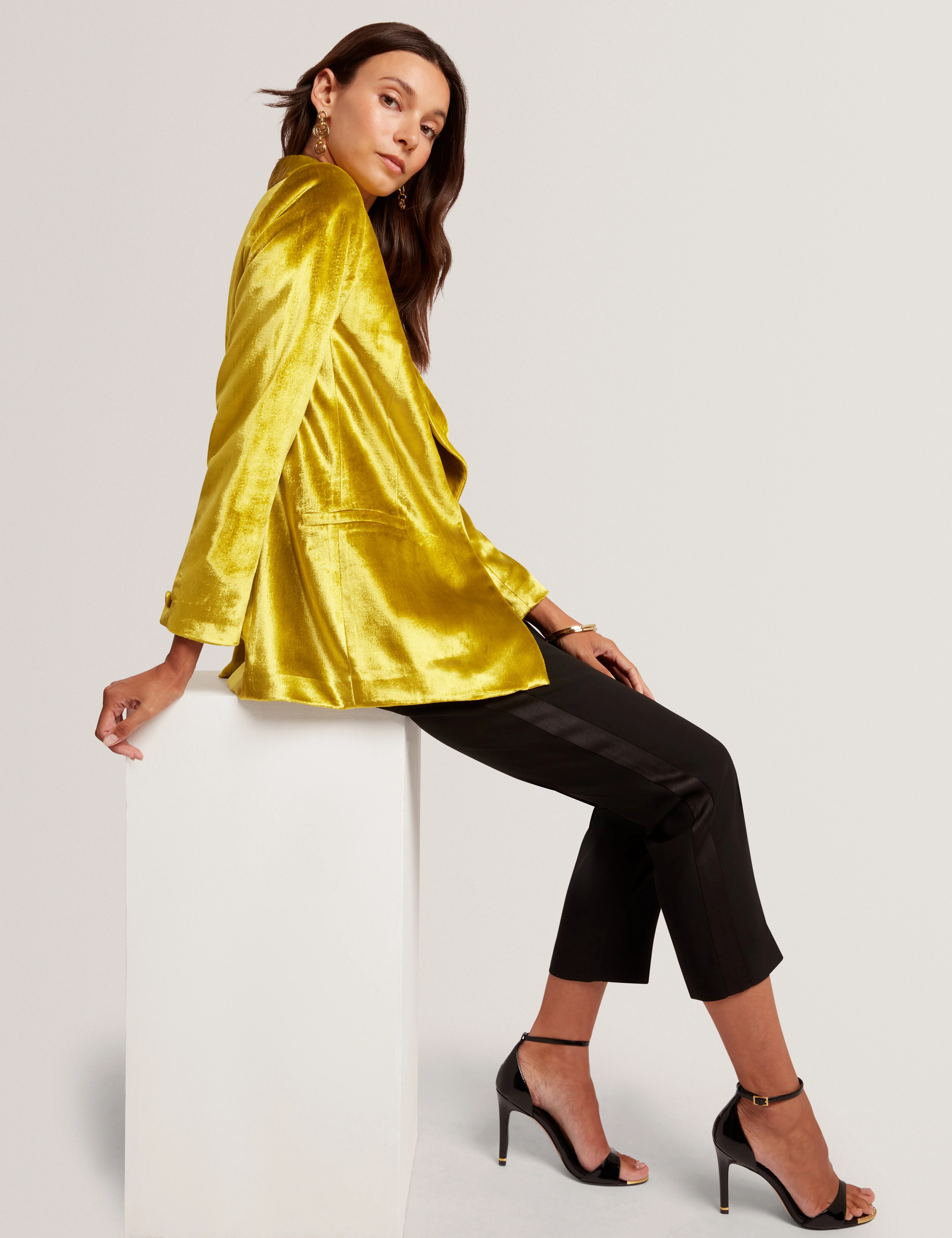 Xenit Tailored Trouser With Satin Detailing Black - Image 6